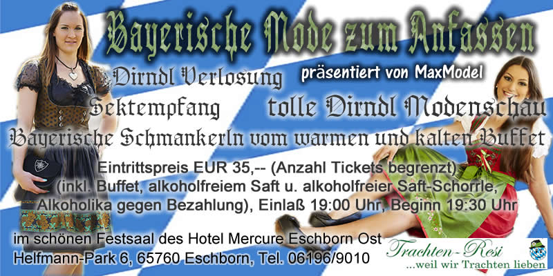 Banner zum Event "Bayerische Mode zum Anfassen 2013"